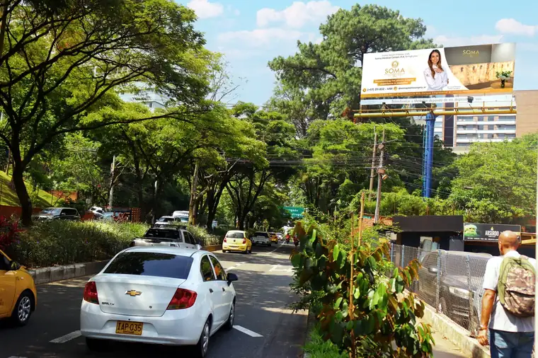 Valla publicitaria PUV-013 de Hercas en El Poblado