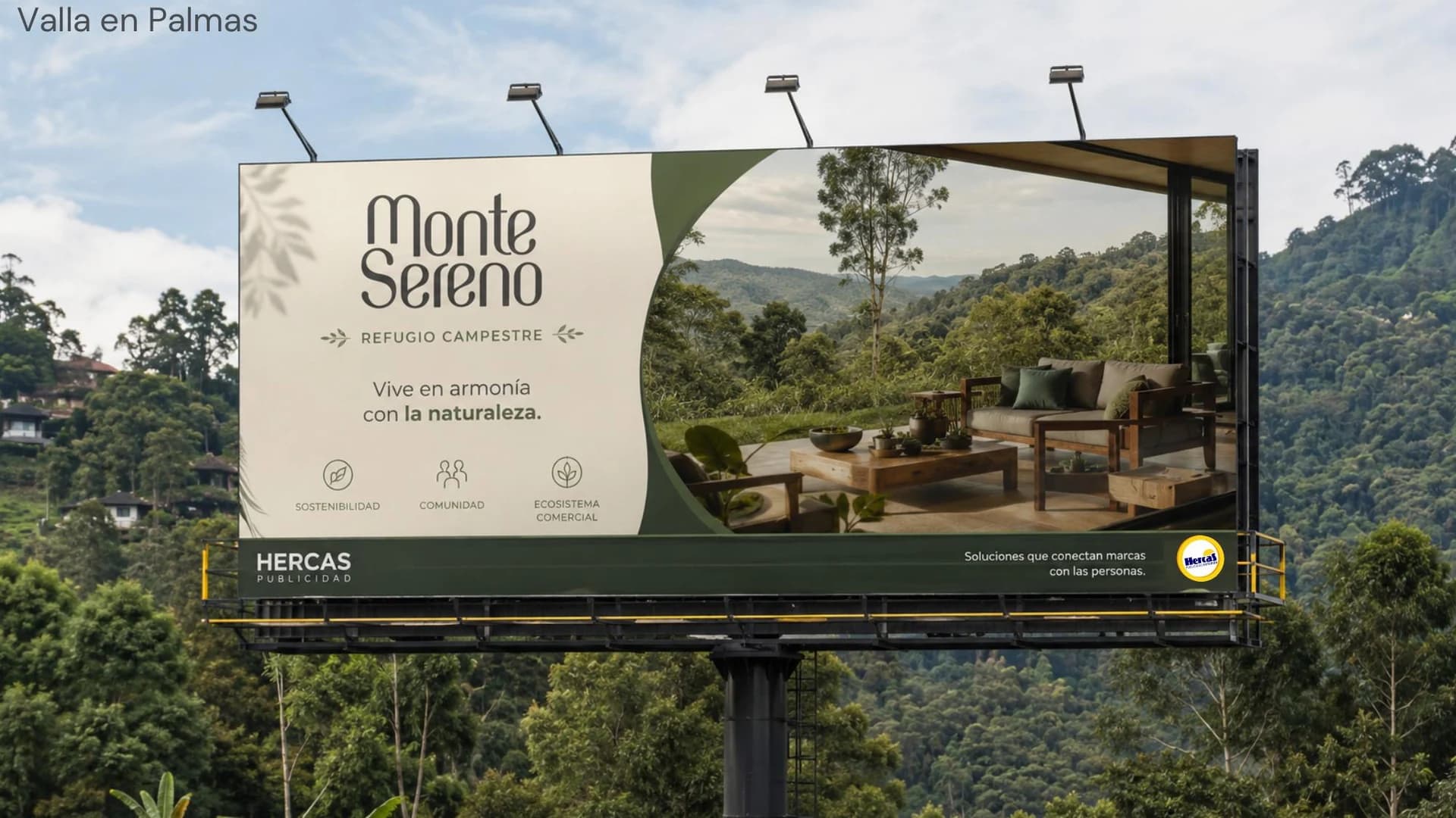 Propuesta Monte Sereno aplicada a una valla en Las Palmas