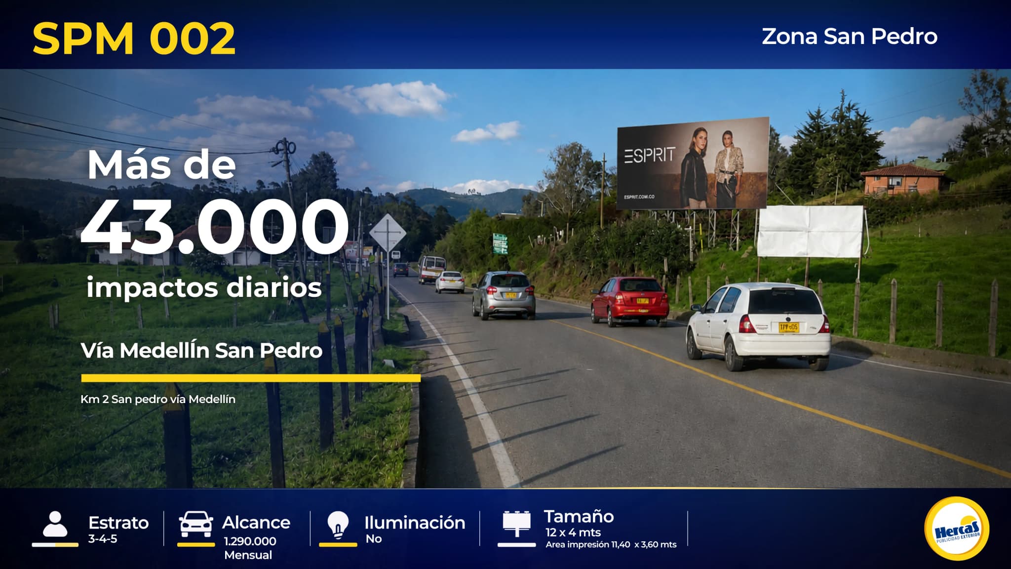 Valla publicitaria SPM-002 de Hercas en San Pedro