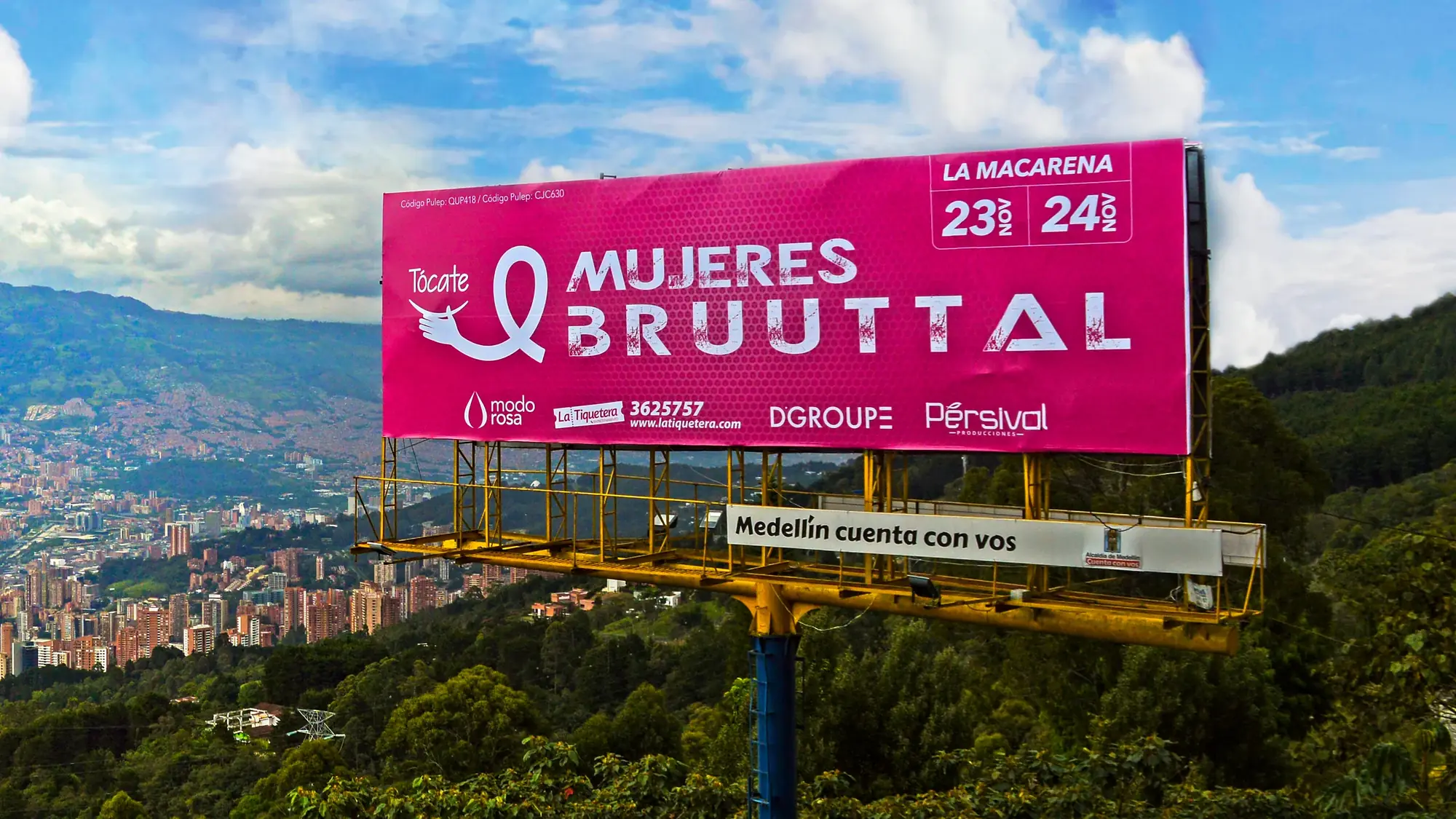 Valla Hercas sobre el valle de Medellín